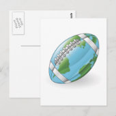 Weltfußballkonzept Postkarte (Vorne/Hinten)