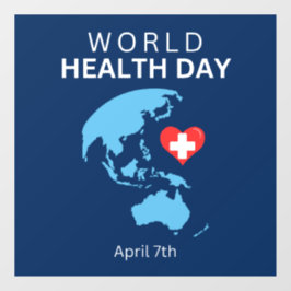 Weltgesundheitstag, 7. April Fensteraufkleber