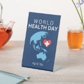 Weltgesundheitstag, 7. April Sockelschild (In SItu)