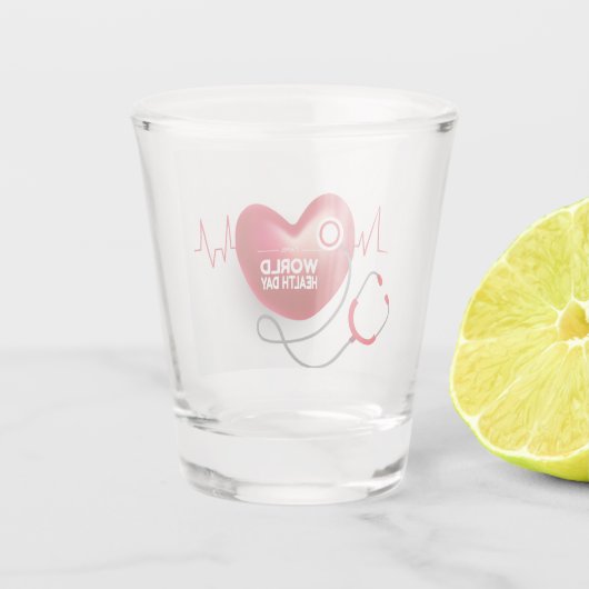 Weltgesundheitstag Schnapsglas (Rückseite)