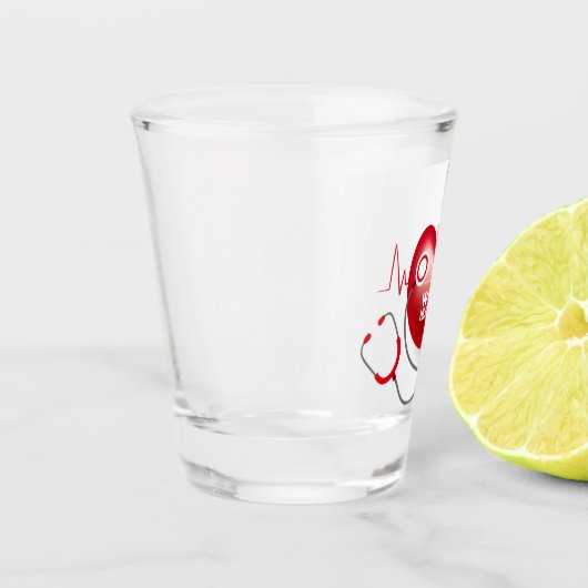 Weltgesundheitstag Schnapsglas (Links)