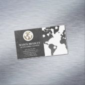 Weltglanzsymbol | Weltkarte Magnetische Visitenkarte (Beispiel)