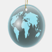 Weltglas-Kugel Keramik Ornament (Links)