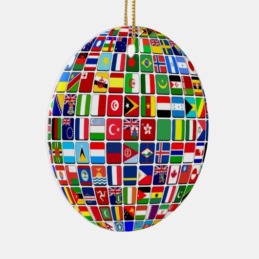 Weltglobe Keramik Ornament (Rechts)