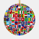 Weltglobe Keramik Ornament (Vorne)
