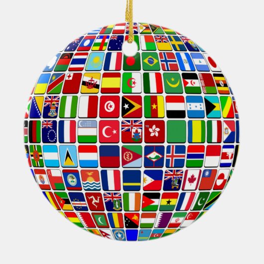 Weltglobe Keramik Ornament (Hinten)