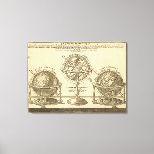 Weltglobe Leinwanddruck (Vorderseite)