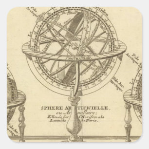 Weltglobe Quadratischer Aufkleber