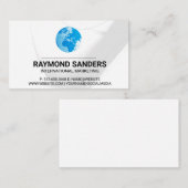 Weltglobe | Zeilenentwürfe Visitenkarte (Vorne/Hinten)