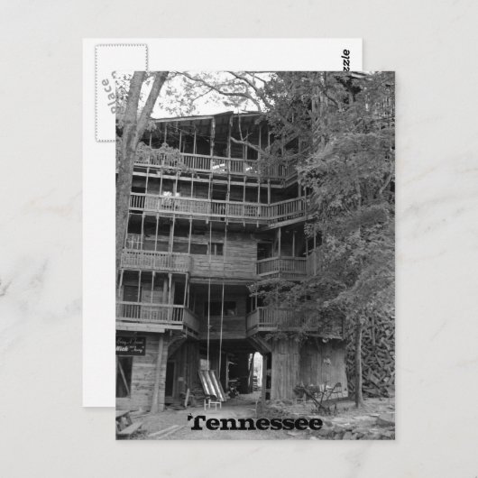 Weltgrößte Baumhäuser Postkarte (Vorne/Hinten)