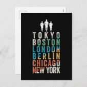 Weltgrößte Marathonstädte Feiertagspostkarte (Vorne/Hinten)
