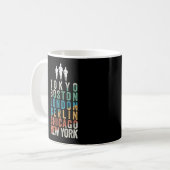 Weltgrößte Marathonstädte Kaffeetasse (Vorderseite Links)