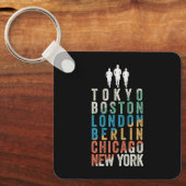 Weltgrößte Marathonstädte Schlüsselanhänger (Vorderseite)