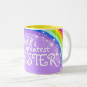 Weltgrößte SISTER-Tasse mit Regenbogenviolett Zweifarbige Tasse (VorderseiteRechts)