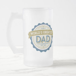 Weltgrößte Vater-Bier-Tasse Mattglas Bierglas