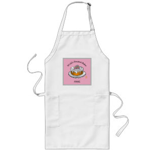 Weltgrößter Bäckerkuchen auf rosa (+Name) Schü Lange Schürze