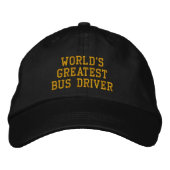 Weltgrößter Busfahrer mit bestickter Kappe (Vorderseite)