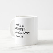 "Weltgrößter Cross Country Coach" Kaffeetasse (Vorderseite Links)
