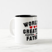Weltgrößter Farmer ist gemeiner Vater 2023 Zweifarbige Tasse (Vorderseite Links)