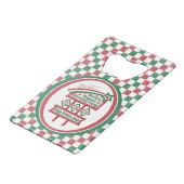 Weltgrößter Geburtstagsparteitag Geldbeutel Flaschenöffner (Vorderseite Schrägansicht)