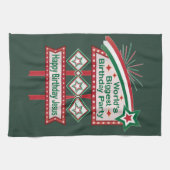 Weltgrößter Geburtstagsparteitag Geschirrtuch (Horizontal)