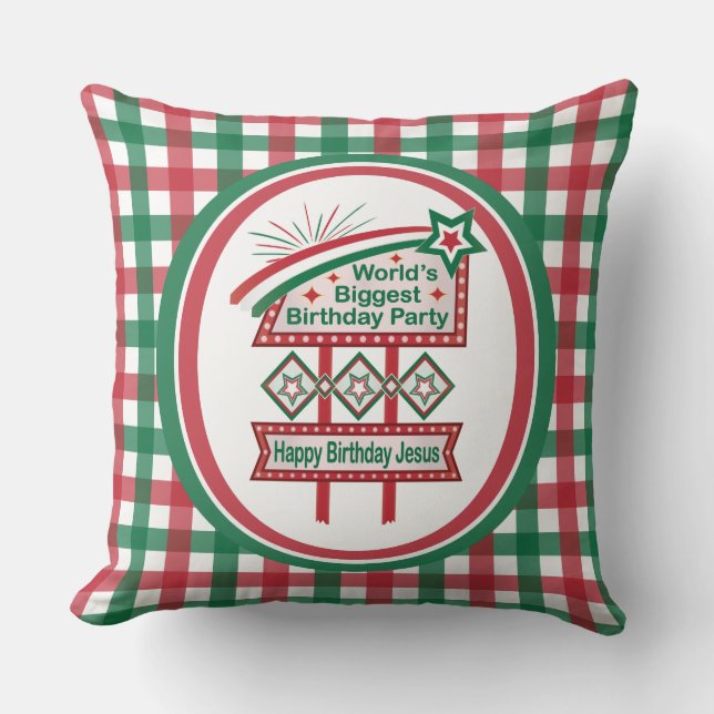 Weltgrößter Geburtstagsparteitag Kissen (Vorderseite)