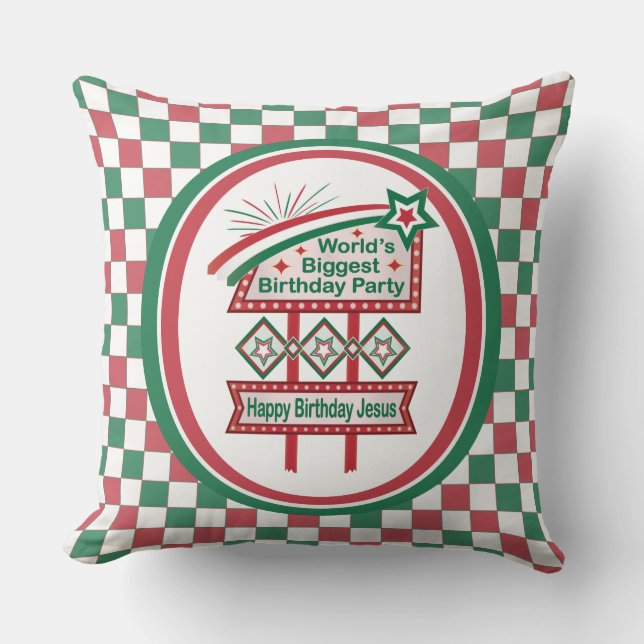Weltgrößter Geburtstagsparteitag Kissen (Vorderseite)