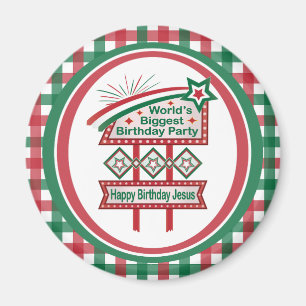 Weltgrößter Geburtstagsparteitag Magnet