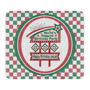 Weltgrößter Geburtstagsparteitag Schneidebrett