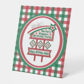 Weltgrößter Geburtstagsparteitag Sockelschild (Vorderseite)