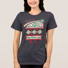 Weltgrößter Geburtstagsparteitag Tri-Blend Shirt