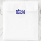 Weltgrößter Klempner Runder Aufkleber (Tasche)