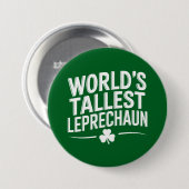 Weltgrößter Leprechaun St. Patrick's Day Button (Vorne & Hinten)