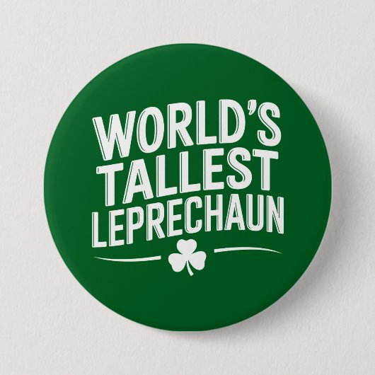 Weltgrößter Leprechaun St. Patrick's Day Button (Vorderseite)