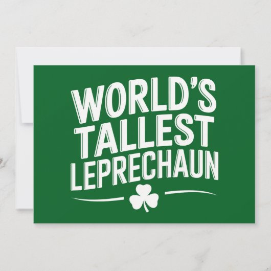 Weltgrößter Leprechaun St. Patrick's Day Einladung (Vorderseite)