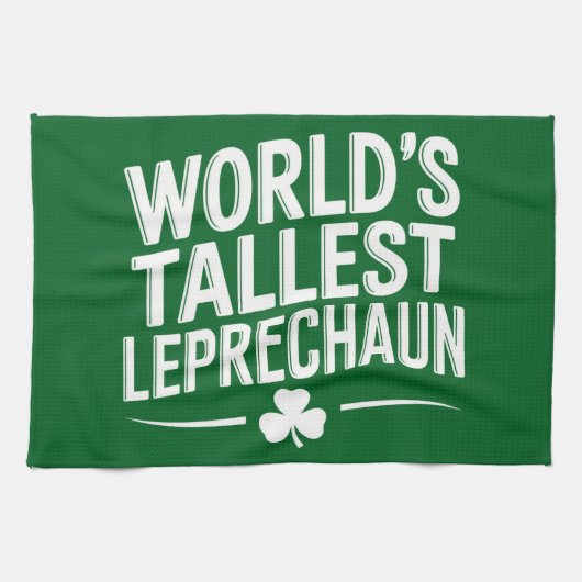 Weltgrößter Leprechaun St. Patrick's Day Geschirrtuch (Horizontal)