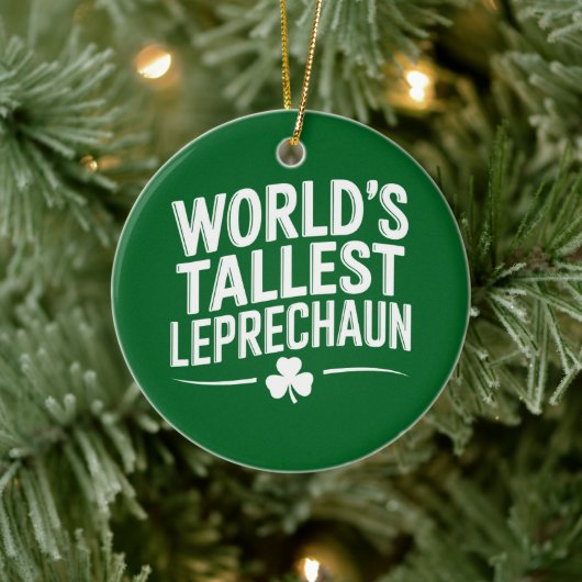 Weltgrößter Leprechaun St. Patrick's Day Keramik Ornament (Baum)