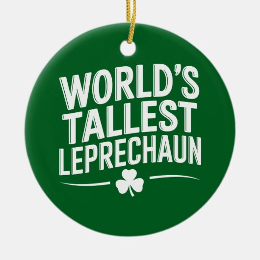 Weltgrößter Leprechaun St. Patrick's Day Keramik Ornament (Vorne)