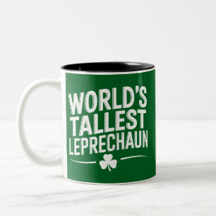 Weltgrößter Leprechaun St. Patrick's Day Zweifarbige Tasse