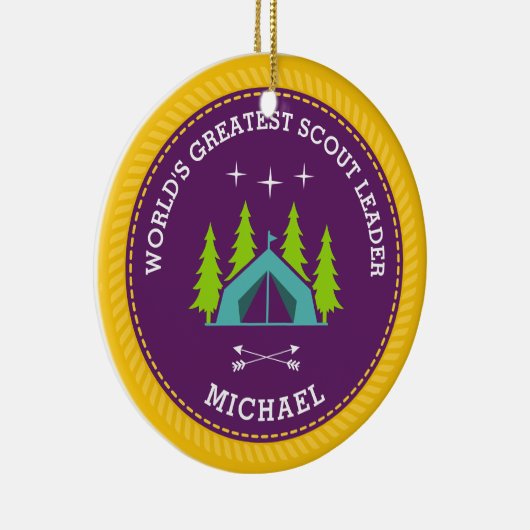 Weltgrößter Pfadfinder Keramik Ornament (Rechts)