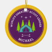 Weltgrößter Pfadfinder Keramik Ornament (Vorne)
