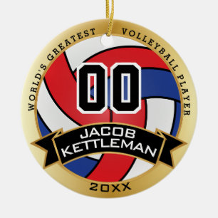 Weltgrößter 🏐-Volleyball-Spieler Keramik Ornament