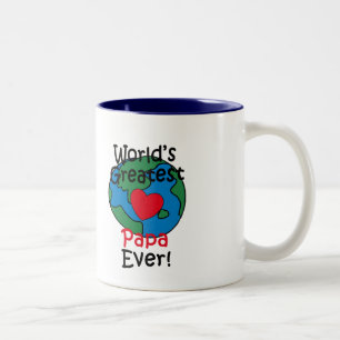 Weltgrößtes Papa-Herz Zweifarbige Tasse
