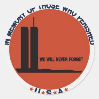 WELTHANDELSZENTRUM 9/11 RUNDER AUFKLEBER