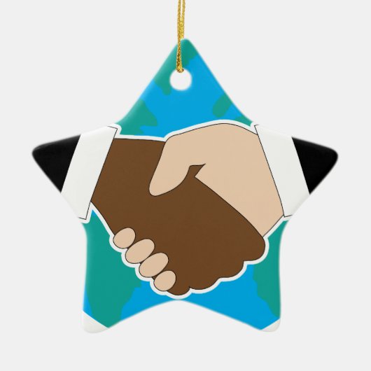 Welthanderschütterung Keramikornament (Vorne)