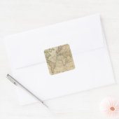 Welthandfarbenkarte Quadratischer Aufkleber (Umschlag)