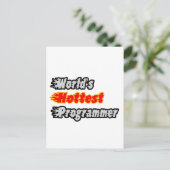 Weltheißer Programmierer Postkarte (Stehend Vorderseite)