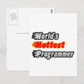 Weltheißer Programmierer Postkarte (Vorne/Hinten)