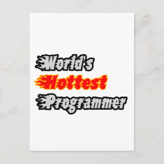 Weltheißer Programmierer Postkarte