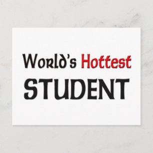 Weltheißer Student Postkarte